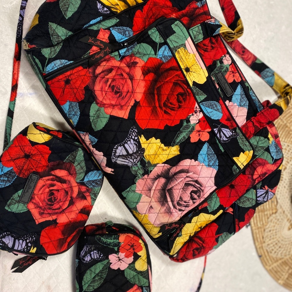 Vera Bradley Diaper Bag/ Overnight Bag Set